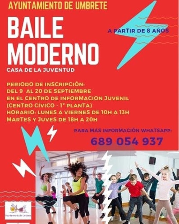 Cartel Baile moderno 2019