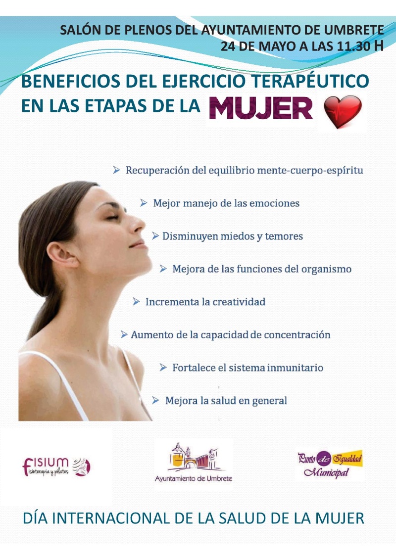 cartel charla salud mujer