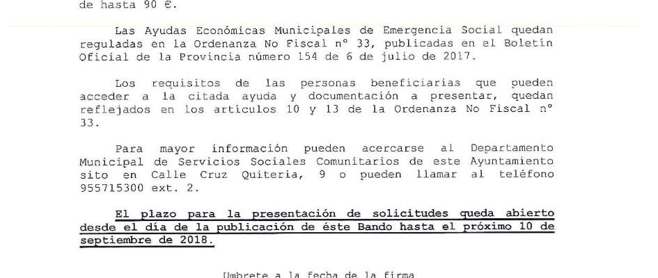 BANDO AYUDAS ESCOLARES 2018