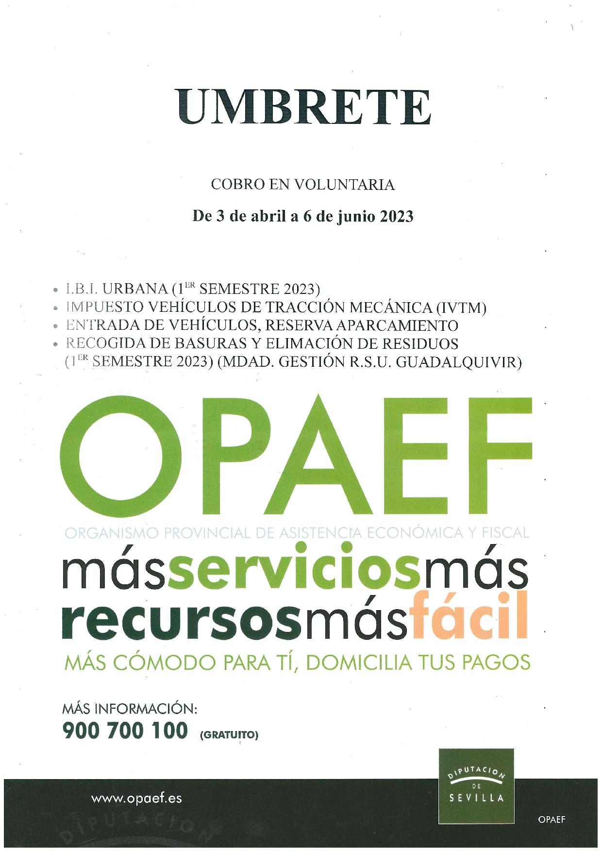 CARTEL COBRO EN VOLUNTARIA abril 2023