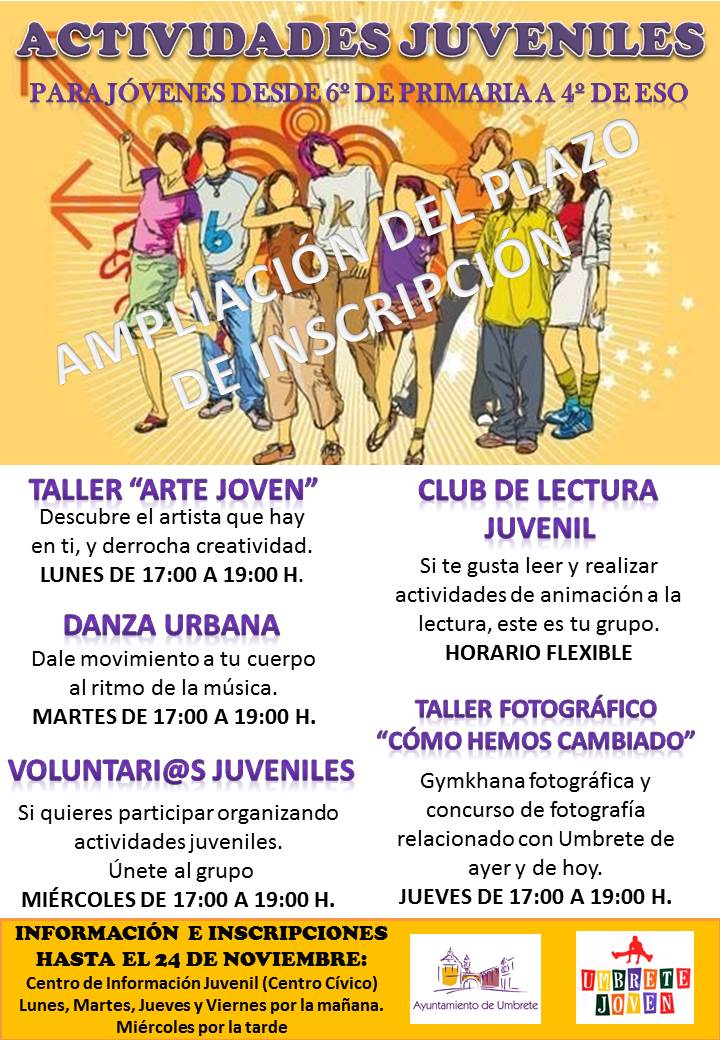 CARTEL ACTIVIDADES JUVENILES AMPLIACIÓN