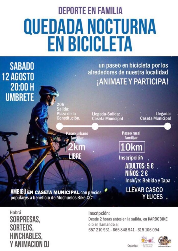 CARTEL QUEDADA NOCTURNA BICI
