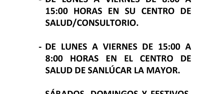 COMUNICACIÓN CENTROS URGENCIAS