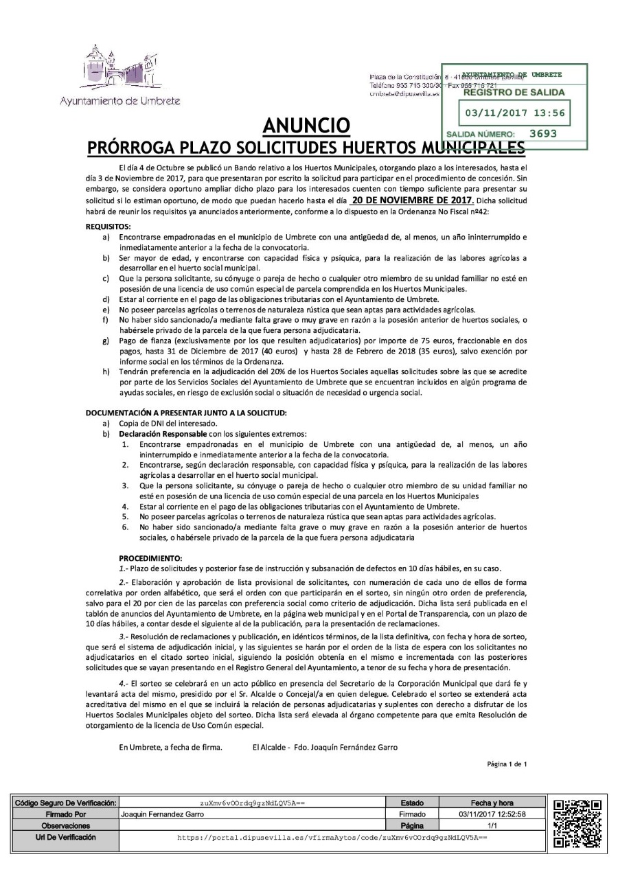 PRÓRROGA HUERTOS SOCIALES