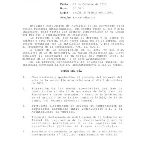 Pleno Extraordinario Umbrete 15 oct 2019