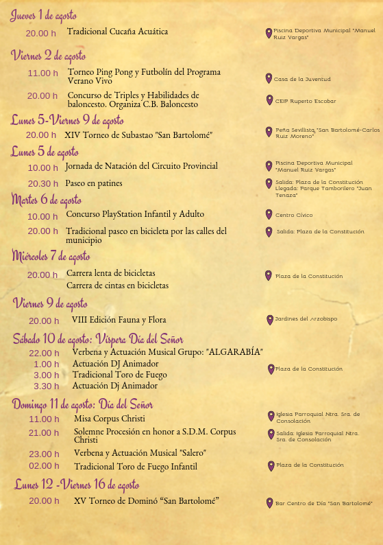 Programa Feria y Fiestas 2019 Umbrete 2
