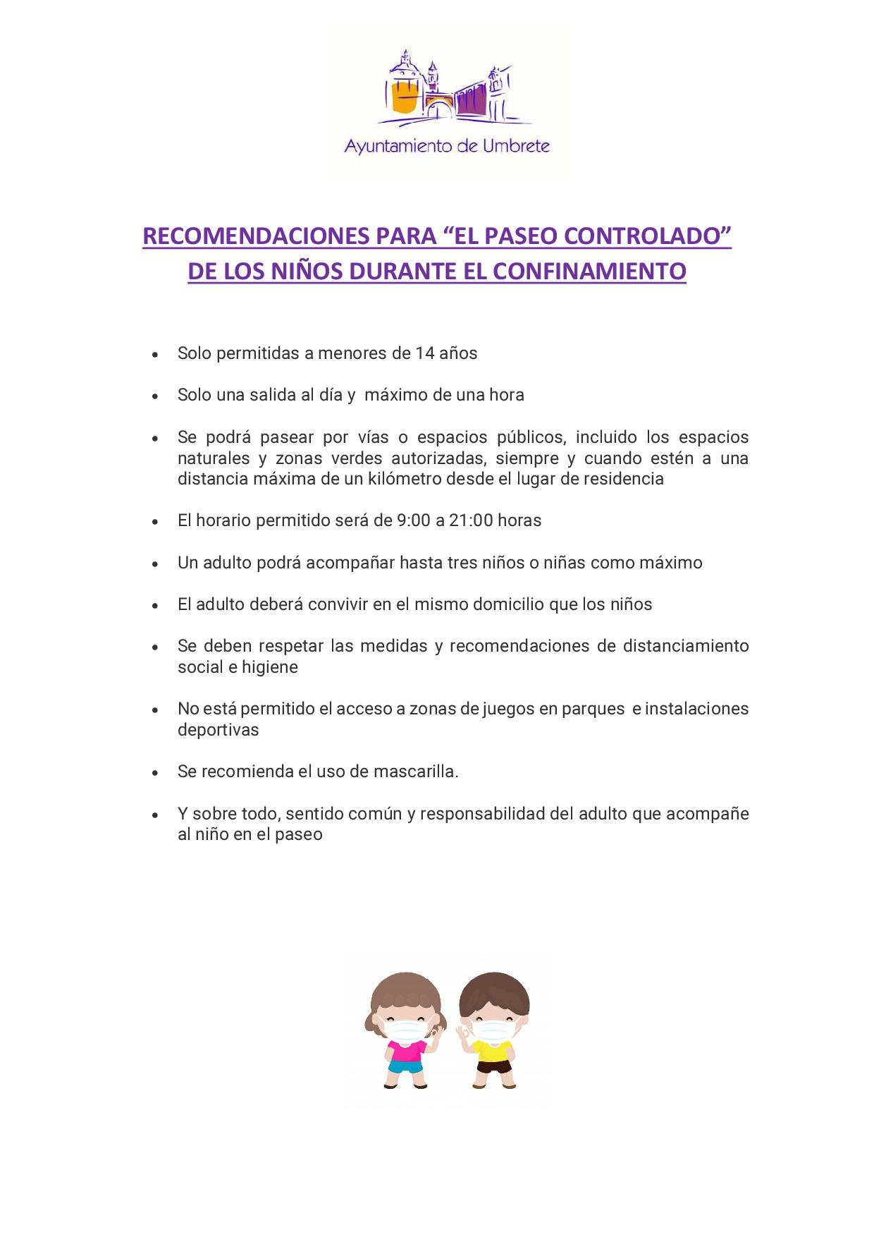 RECOMENDACIONES PASEO