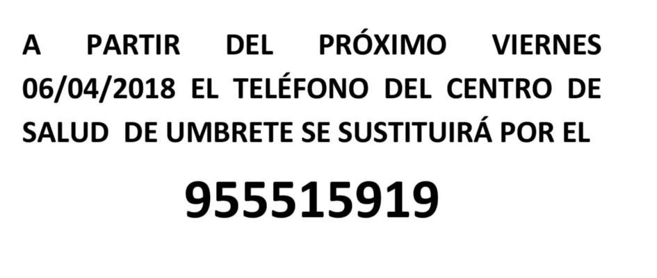 TELEFONO CENTRO SALUD