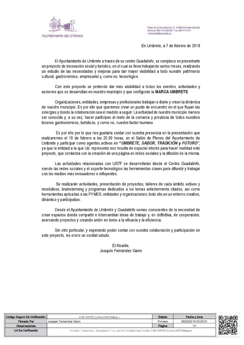 carta invitación