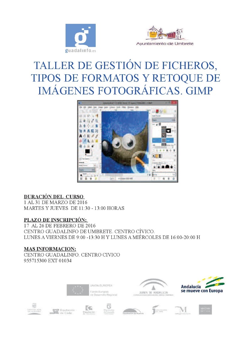 cartel TALLER DE FOTOGRAFIA MARZO A4