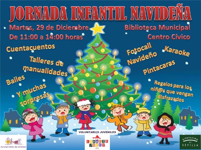 cartel jornada infantil navideña