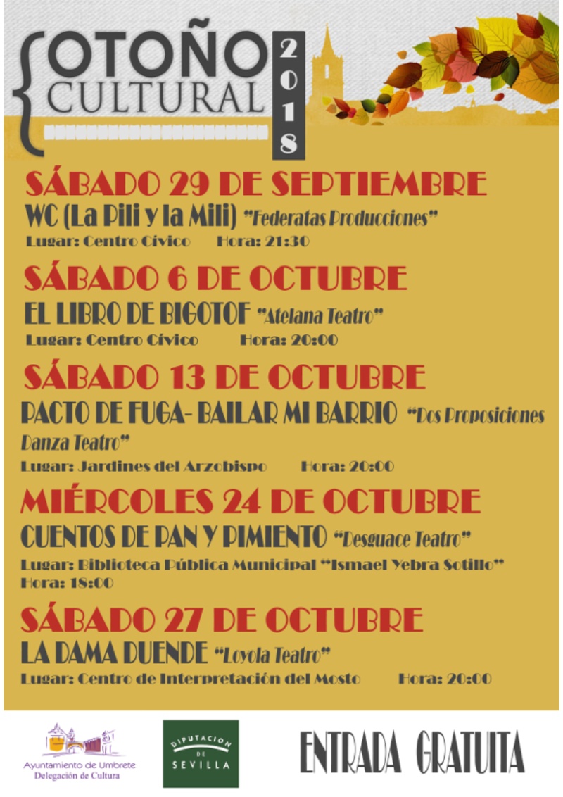 cartel otoño cultural 2018
