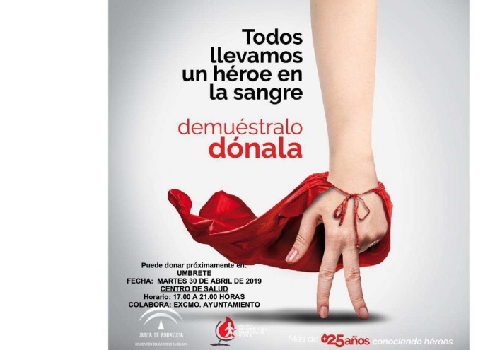 Cartel donación 30 abril de 2019