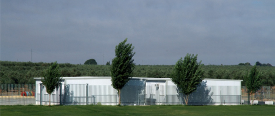 Foto del nuevo centro de educación infantil y primaria en su ubicación provisional
