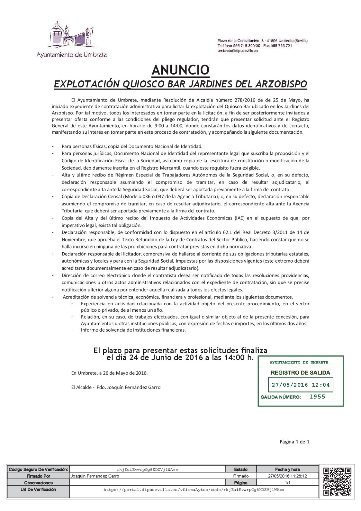 nuevo bando quiosco