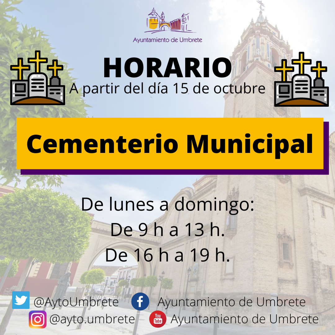 horario mes todos los santos